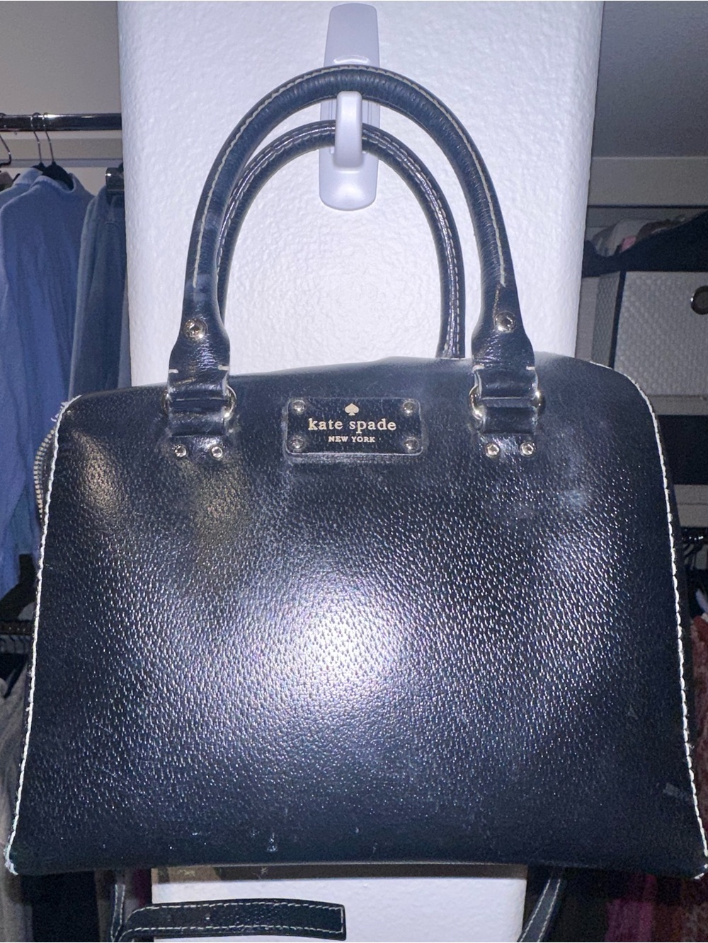 Kate Spade Wellesley Alessa Black Satchel Crossbody/Shoulder Bag
